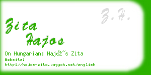 zita hajos business card