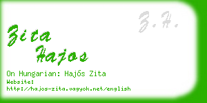 zita hajos business card